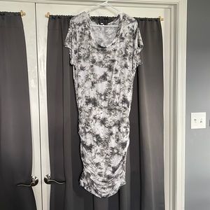 Gray and white sexy summer dress